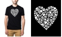 LA Pop Art Men's Premium Blend Word Art Paw Prints Heart T-shirt